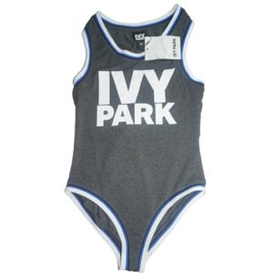 IVY PARK Grey and White Body Suit